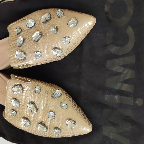 Mimco Flaunt Slipper Ballet Flats Shoes Sandals Heels Size EU39 / AU8 - Picture 5 of 5